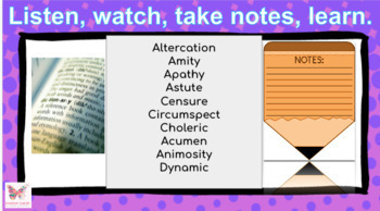 Preview of Context Clues: SAT Vocabulary List 2 Driving Edition Slideshow