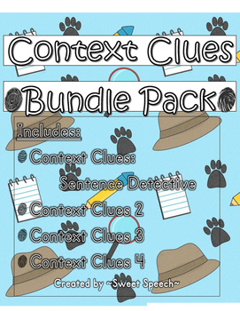 Preview of Context Clues Sentence Detective Bundle Pack