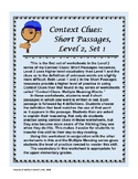 Context Clues: Short Passages, Level 2, Set 1