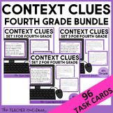 Context Clues Task Card Bundle 4th Grade Print and Digital 
