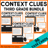 Context Clues Task Cards Bundle for 3rd Grade Context Clue