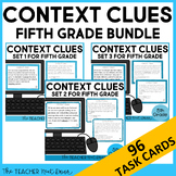 Context Clues Task Card Bundle for 5th Grade Print and Digital