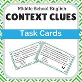 Context Clues Task Cards Middle School English and Reading