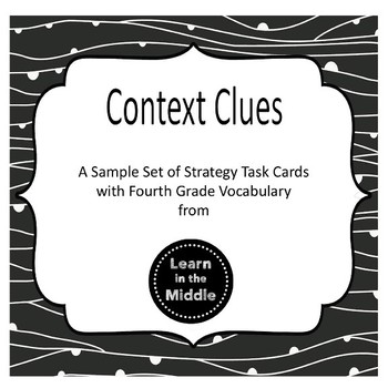 Preview of Context Clues Task Cards Freebie