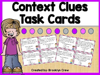 Preview of Context Clues Task Cards