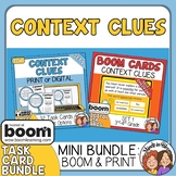 Context Clues Task Cards & Boom Cards Bundle Set 1 Grades 