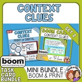 Context Clues Task Cards & Boom Cards Bundle: Set 2 Grades
