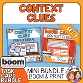 Context Clues Task Cards & Boom Cards Bundle Set 3 Grades 