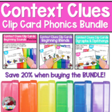Context Clues Task Cards | Context Clues Phonics Bundle