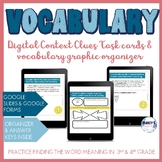 Context Clues Task Cards - Digital Vocabulary slides activ