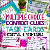 Context Clues Task Cards | Multiple Choice