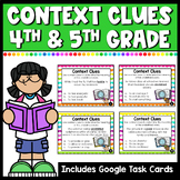 Context Clues Task Cards | Multiple Choice | 4th-5th Grade