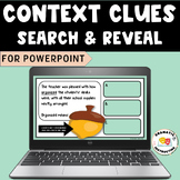Context Clues Task Cards Search and Reveal Interactive Pow