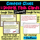 Context Clues Task Cards Using Google Forms or Slides: 4th