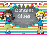 Context Clues Task Cards-with and without QR codes