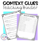 Context Clues Teaching Binder for Speech Therapy