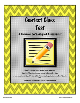 Preview of Context Clues Test