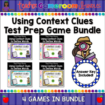 Preview of Context Clues Test Prep Game Bundle