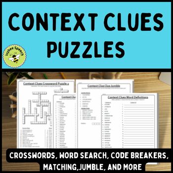 Preview of Context Clues Tier 2 Vocabulary Puzzles