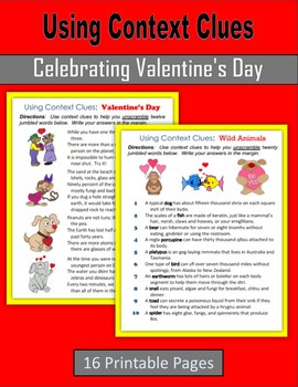 Preview of Context Clues - Valentine's Day
