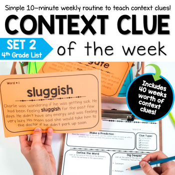 Preview of Context Clues - Vocabulary Activities & Worksheets For 4th Grade