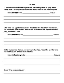 Context Clues Worksheet by Lisa Pragg | Teachers Pay Teachers