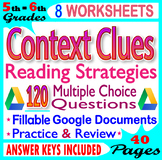 Context Clues Worksheets. 5th-6th Grade Vocabulary Practic
