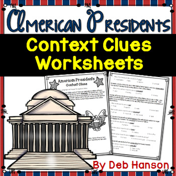 Preview of Context Clues Worksheets- American Presidents