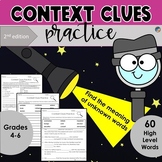 Context Clues Worksheets: Find Meaning of Unknown Words an