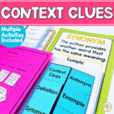 Context Clues Worksheets Posters Activities Task Cards & Q