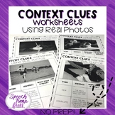 Context Clues Worksheets Using Real Photos (no prep)