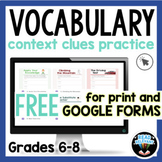 Context Clues Passages for Vocabulary Comprehension : Prin