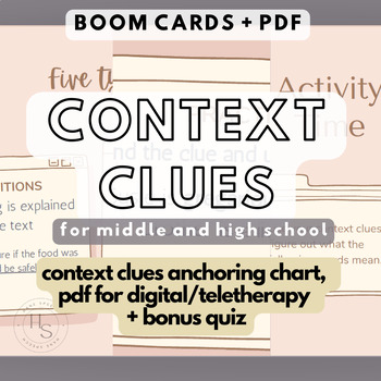 Preview of Context Clues for Middle and High School Speech Therapy
