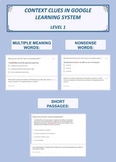 Context Clues in Google Learning System Level 1