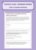 Context Clues in Google: Nonsense Words Level 2 Complete W