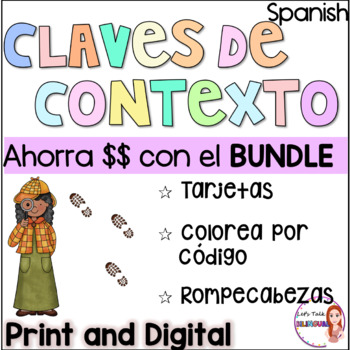 Preview of Context Clues in SPANISH - Reading comprehension in Spanish - Claves de contexto