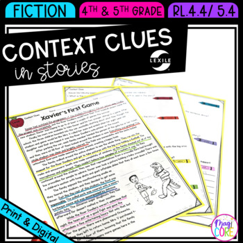 Preview of Context Clues in Stories RL.4.4 & RL.5.4 - Reading Passages for RL4.4 RL5.4