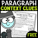 Context Clues using Paragraphs Freebie