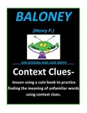 Context Clues with Baloney (Book by Jon Scieszka)