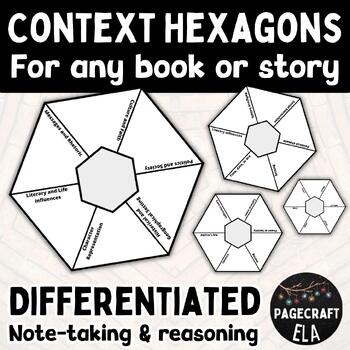 Preview of Context Hexagonal Thinking Diagram Templates | Any Book | Differentiated