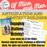 Context and Anticipation Guide for Of Mice and Men Station