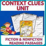 Context Clues Unit with Reading Passage Worksheets