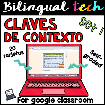 Preview of Context clues in Spanish  - Google Classroom - For distance learning