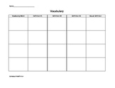 Contextual Redefinition Vocabulary Strategy Templates