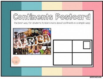 Preview of Contients Postcard