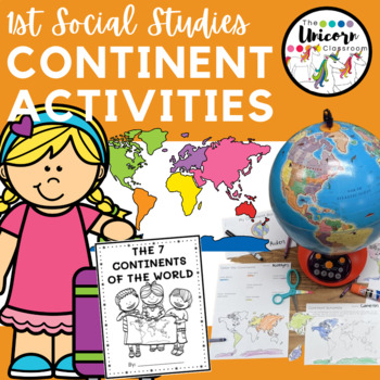Preview of 1st Grade Continent Activities | First Grade Printable Continents Worksheets