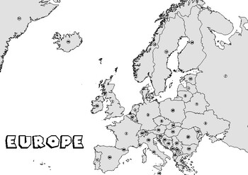 Continent Europe blank map Countries of Europe mute map Test by World ...