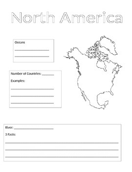 Preview of Continent Information Gathering Form-North America