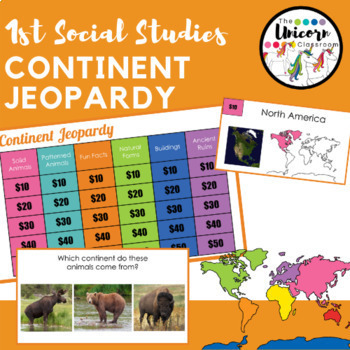 Preview of Continent Jeopardy Trivia Game