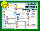 Continent Matching and Writing Cards (Montessori aligned)